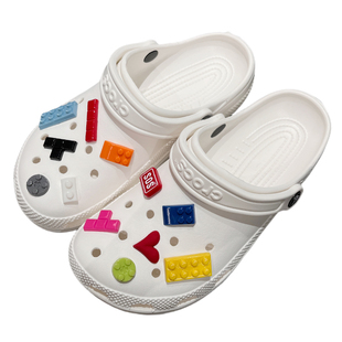 Michelle Girl原创积木diy创意洞洞鞋花配饰立体可拆卸鞋扣配饰