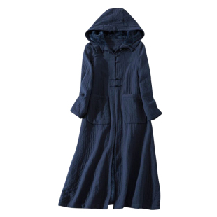 新中式女装秋冬款唐装棉服国风冬装佛系连帽唐服外套棉袄冬季禅意
