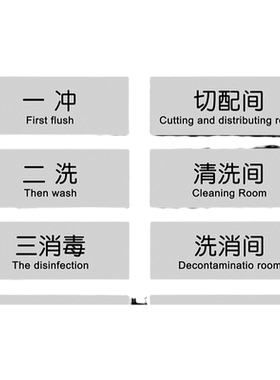 一清二洗三消毒标识牌CNAPU