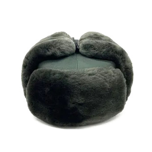 制式松枝绿雷锋帽皮帽冬季男寒区棉帽冷库帽防寒圆顶防风帽裁绒帽