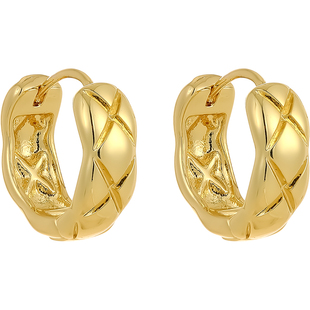 刘亦菲同款金色圈圈耳扣女士耳环2026新款爆款高级感轻奢耳钉耳饰