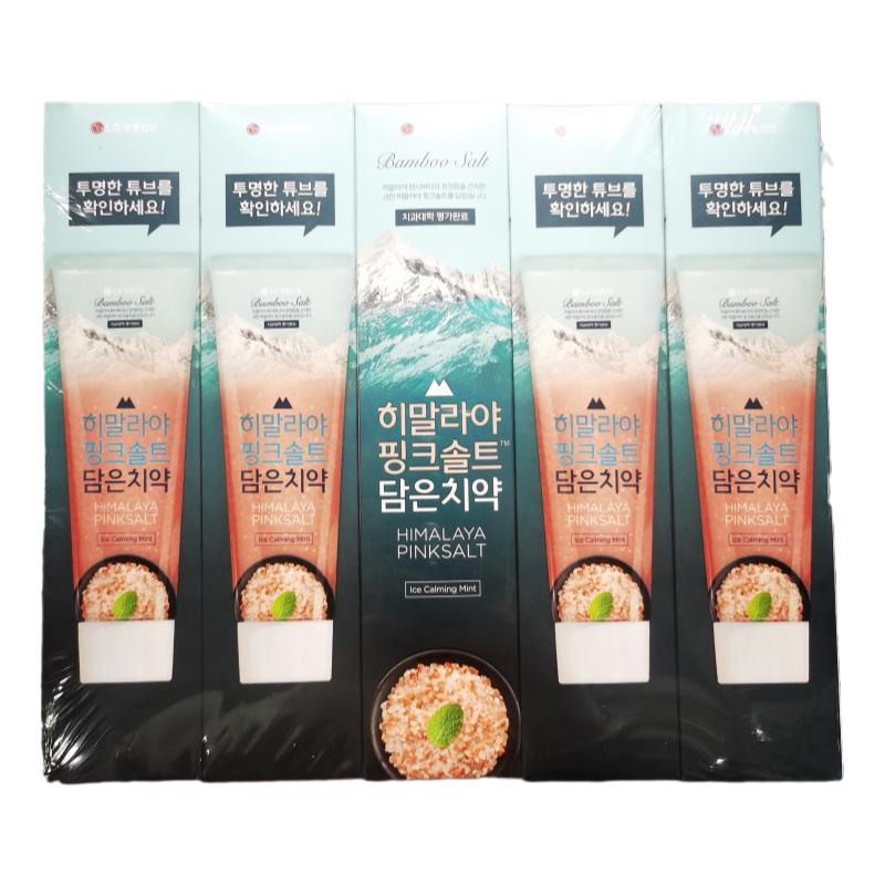 开市客正品韩国进口竹盐喜马拉雅粉盐牙膏牙龈护理去口臭
