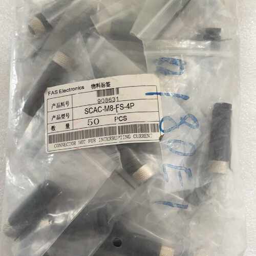 【请询价】全新原装FAS富延升接头SCAC-M8-FS-4P，共50P