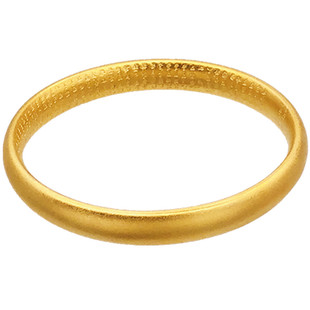 古法传承心经经文手镯女越南沙金镀金假黄金实心素圈哑光龙凤镯子