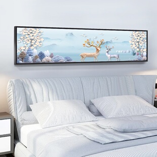 卧室床头装 饰壁画温馨 饰画k主卧背t景墙挂画房间布置卧室墙面装
