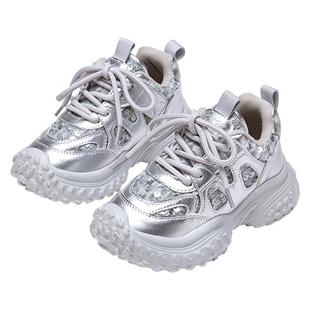 富罗迷女童鞋儿童运动鞋秋冬新款软底女款轻便青少年加绒跑步棉鞋