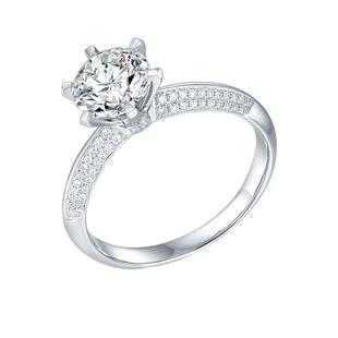 TopMiya【培育】18K金半壁江山钻戒培育钻石戒指人造钻石克拉定制