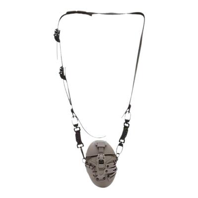 INNERRAUM灰色椭圆结构包斜挎包