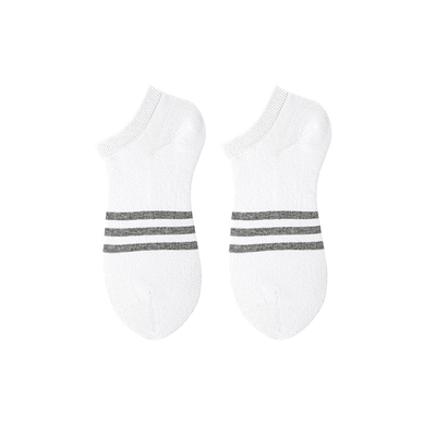 MENXX黑白袜子男纯棉船袜