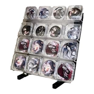 壁挂吧唧展示架亚克力多层透明保护壳桌面痛柜谷子阶梯收纳盒挂墙