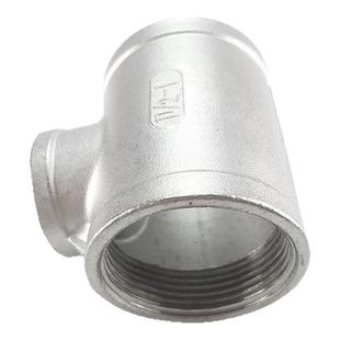 316L不锈钢内丝变径三通 丝扣异径 内牙 内螺纹 水管接头 DN80*32