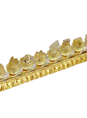 古法琉璃八瑞物桌面八瑞物摆件