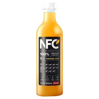 农夫山泉NFC纯果汁900ml大瓶装