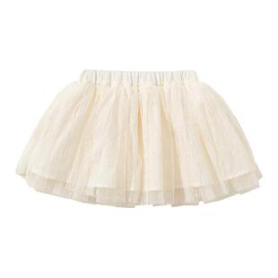 贝贝城女童半身裙春装2026新裙子款儿童白色短裙春秋女宝洋气纱裙