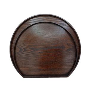 ins日式风半圆形木质托盘半月形盘子不规则餐厅盘点心木托盘大号