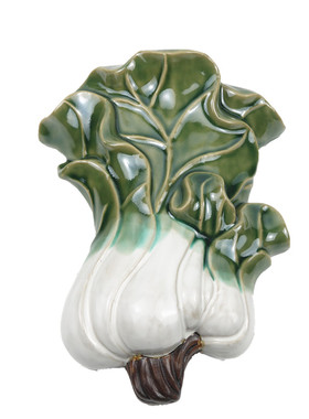 石湾陶瓷公仔白菜挂壁水培花插