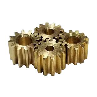 0.5模数铜齿轮 12齿 2/2.3/3/3.17mm孔紧配 玩具零件金属微型齿轮