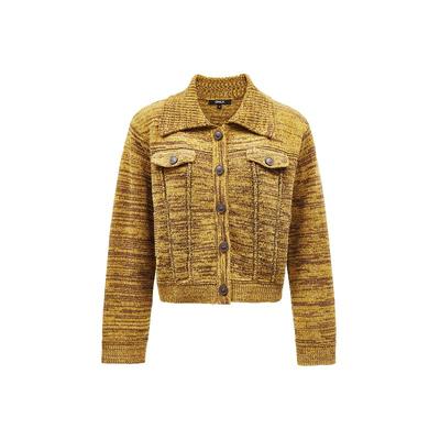 ONLY撞色翻领毛衣开衫针织衫