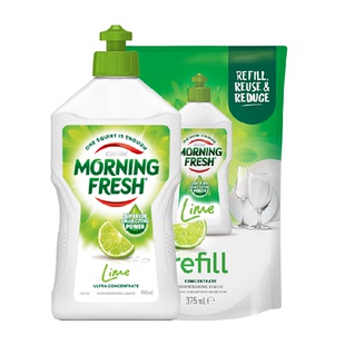 澳洲Morningfresh原装进口青柠洗洁精400ml+375ml洗涤剂清洗奶瓶