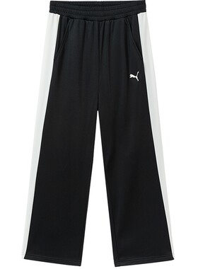 PUMA彪马童装2026新款儿童针织长裤T7拼接设计运动时尚耐穿挺阔