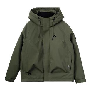 鸭鸭男女同款羽绒服2024新款时尚户外工装百搭短款连帽外套潮男YX