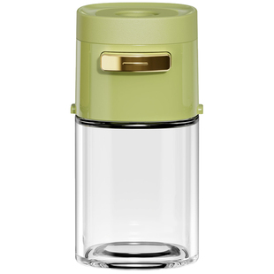 定量调料罐家用厨房防潮按压式控盐计量小号盐罐子玻璃味精调料盒