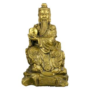 善缘堂太阳月亮星君铜像太阴娘娘像黄铜一对家用客厅桌面装饰摆件