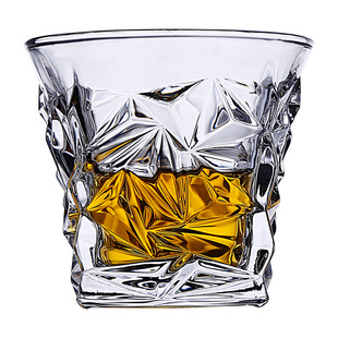 欧式洋酒杯子水晶玻璃威士忌杯家用啤酒杯网红创意ins风酒吧酒具