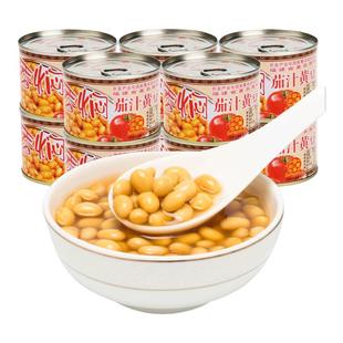 香焖茄汁黄豆罐头184g懒人即食熟食蔬菜速食罐装番茄豆子下饭菜