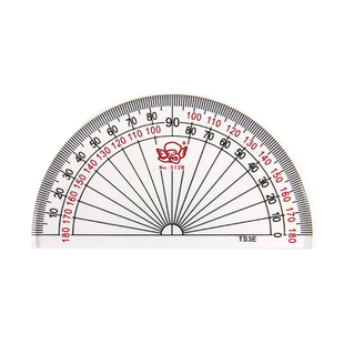 10cm小天使半圆量角器180度有机透明材料几何画图尺子半圆尺测量
