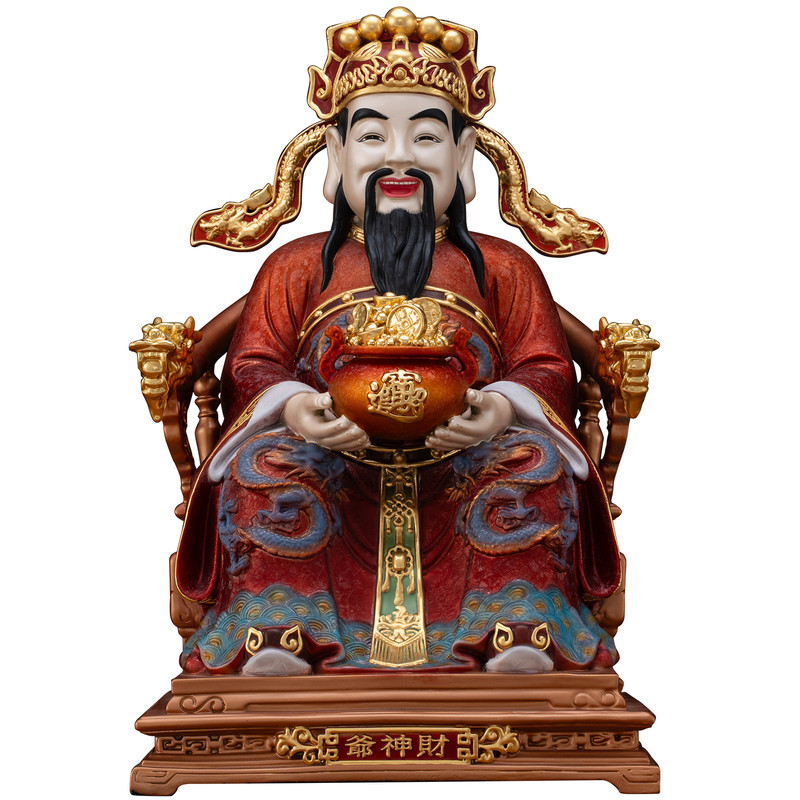 纯铜文财神比干范蠡佛像供奉摆件