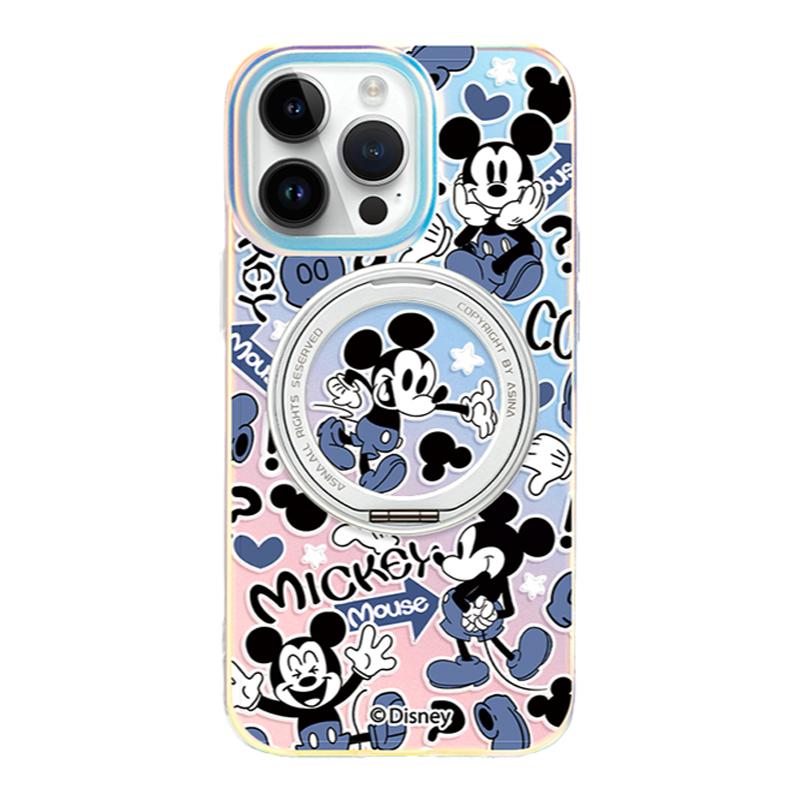 MASFEIL × 贴纸米奇适用苹果17Promax手机壳新款15磁吸带支架iPhone16Pro保护套迪士尼14支点13pm全包Lo5
