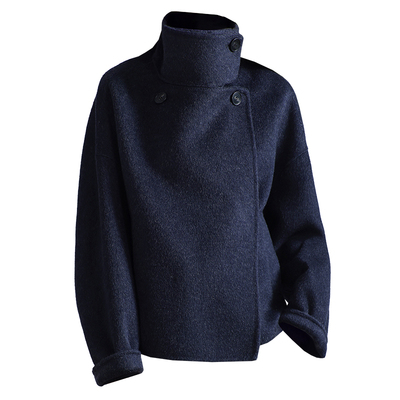 时尚风小个子呢子绵羊毛呢外套