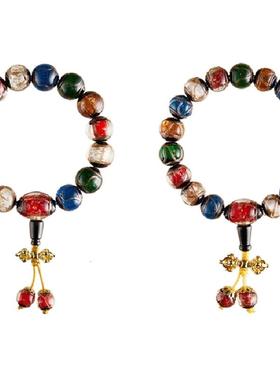 雍和门朱砂十二生肖吞金兽手串