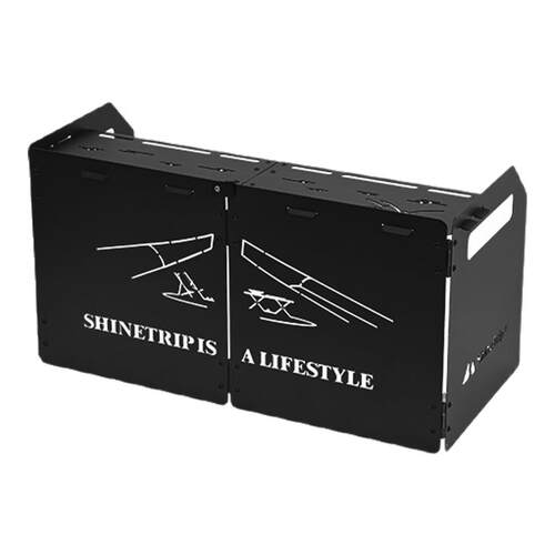 山趣戶外露營卡式爐子擋風板風擋板防風板燃氣竈圍板可折疊便攜式