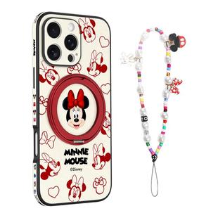 迪士尼正版适用苹果16手机壳2026新款支架iPhone15promax磁吸17米妮女生14plus高级感全包ip13外壳轻奢带挂绳