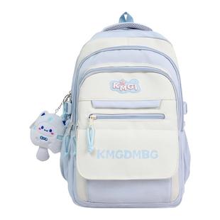 小清新多层大容量高中学生书包初中生轻便电脑双肩包女小学生背包