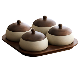 中古风禅意中式实木禅意果盘家用客厅茶几分格点心干果盒接待果盘