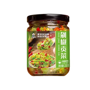 饭扫光 剁椒贡菜200g瓶装香辣脆椒辣椒酱嘎嘣脆下饭菜拌饭实惠