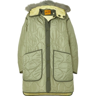 【折扣】MARFA STANCE 女秋冬正反两穿边饰绗缝软壳面料连帽夹克