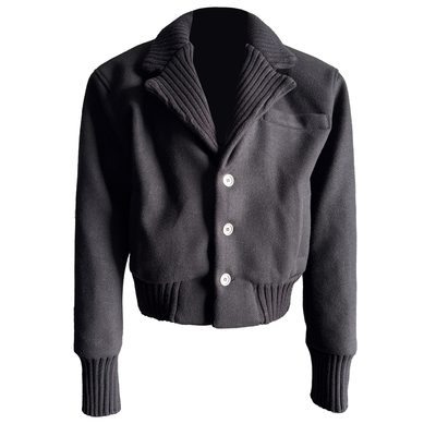 谷安关西装型重磅毛呢翻领外套男