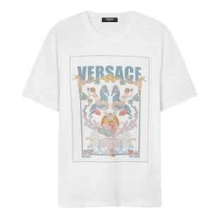 【季末优惠】VERSACE/范思哲 男士Coral Theatre Postcard T恤