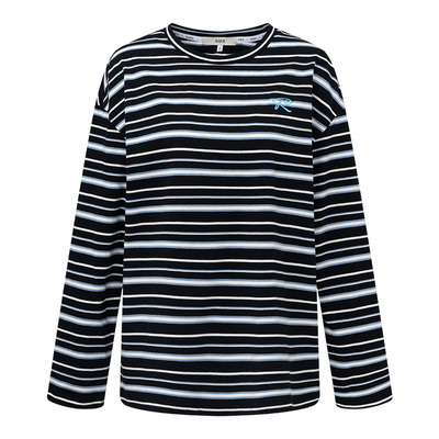 RAIVE复古学院条纹韩系长袖T恤