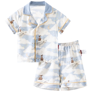 [云端之旅]aqpa爱帕儿童短袖套装莫代尔夏季薄款分体婴儿套装外出