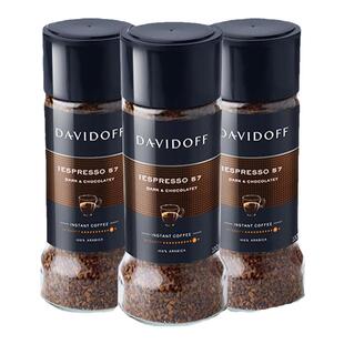 Davidoff大卫杜夫纯黑咖啡无蔗糖添加速溶意式冰美式冷萃冻干多瓶