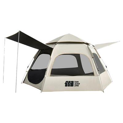 探险者黑胶六角帐篷户外便携