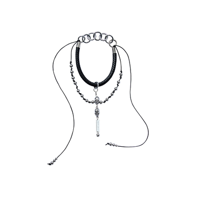 WACKYE亚文化骷髅头choker