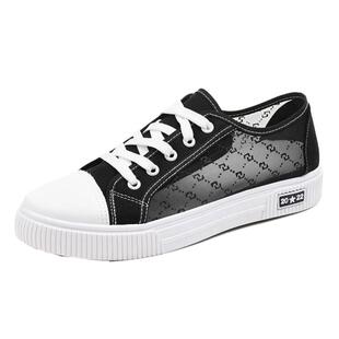 夏季新款网鞋女透气网面帆布鞋女时尚百搭学生鞋女士软底韩版板鞋