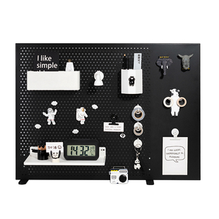 未默集舍磁吸可立式桌面洞洞板免打孔工位办公桌上收纳书桌置物架