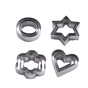 不锈钢蔬菜水果切花模具蝴蝶面点模压花刀宝宝辅食饼干造型切花器